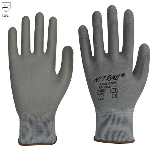 1 Paar Nylonhandschuhe NITRAS® 6205 Größe 7 (M)