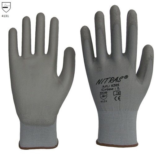 240 Paar Nylonhandschuhe NITRAS® 6205 Größe 8 (L)
