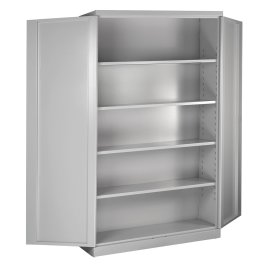 Flügeltürenschrank XL-B, Lichtgrau (RAL 7035), 1920x1100x380mm, ADB