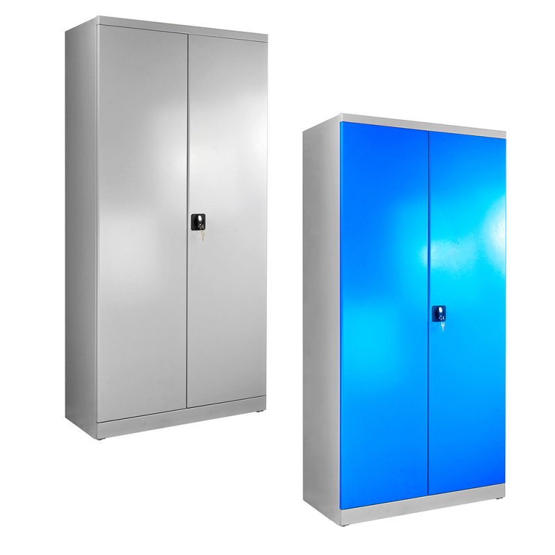 4 Fachböden RAL 7035 lichtgrau ADB Flügeltürenschrank  1950x500x500 mm m 