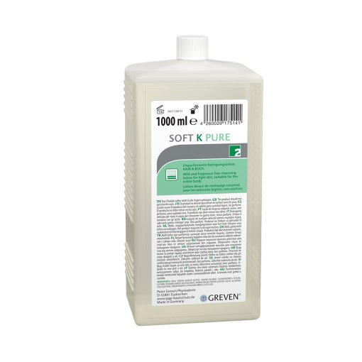 Reinigungslotion Greven® Soft K Pure unparfümiert 1 L Hartflasche