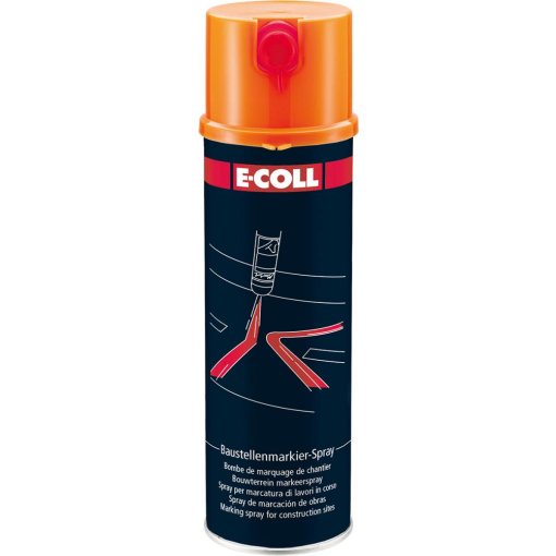 Baustellenmarkierspray 500ml E-COLL orange