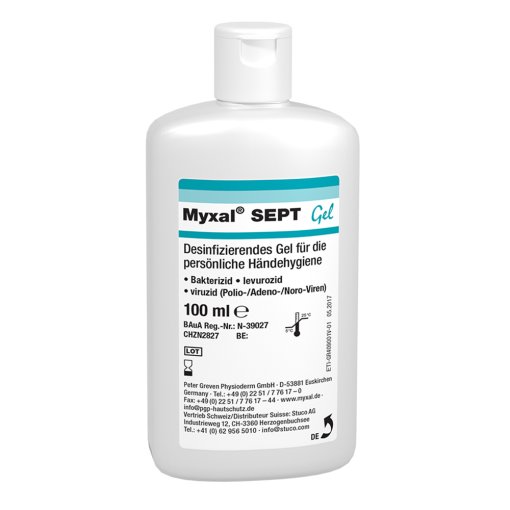 H&auml;ndedesinfektionsmittel MYXAL&reg; SEPT Gel 100ml Flasche