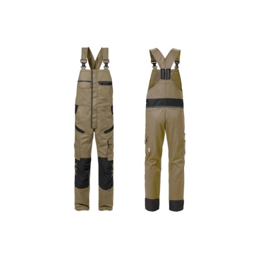 Latzhose 1555 STFP Kansas&reg; 129486 Khaki/Schwarz Gr.62