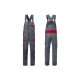 Latzhose 1555 STFP Kansas&reg; 129486 Grau/Rot Gr.50