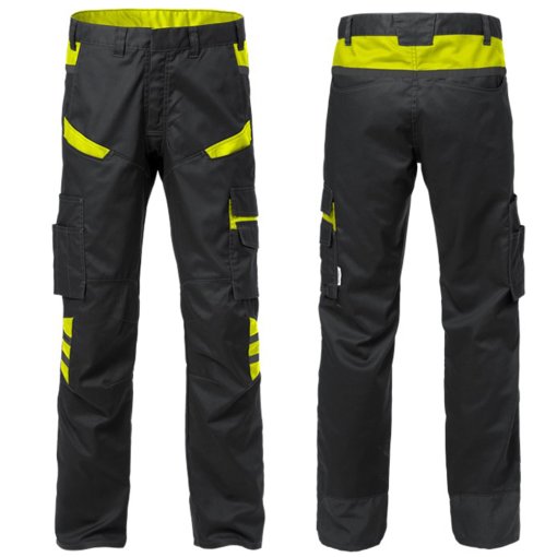 Hose 2552 STFP Schwarz/Warnschutz-Gelb, FRISTADS&reg; 129484 Gr.56