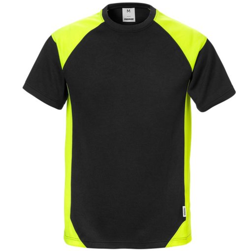 T-Shirt 7046 THV Schwarz/Warnschutz-Gelb FRISTADS® 122396 Gr.L