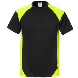 T-Shirt 7046 THV Schwarz/Warnschutz-Gelb FRISTADS® 122396 Gr.4XL