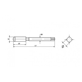 Handgewindebohrer 3-tlg. Satz DIN 352 HSS-G - UNC 1 x 64