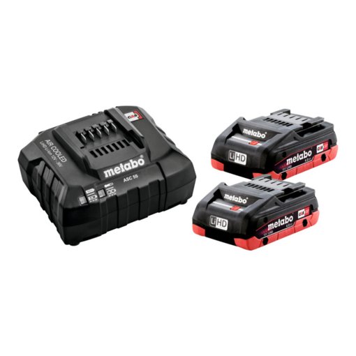 Basis-Set 2x LIHD 4,0 Ah 18V SE Ladegerät ASC55 Black Edition (685191000) Metabo