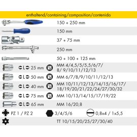 Werkstattwagen mit Modulen 132-tlg. HEYTEC