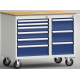 Rollende Werkbank 1000x620x830mm mit 9 Schubladen