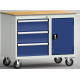 Rollende Werkbank 1000x620x830mm mit 3 Schubladen und 1 Tür