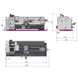 Optimum Leitspindeldrehmaschine TU 2807 (230 V)