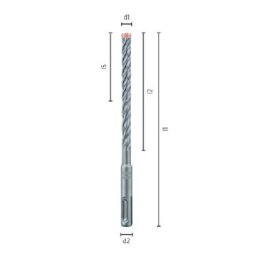 1 Stk.Hammerbohrer SDS-Plus FORCE X Vierschneider ALPEN  6,00 x 110 mm