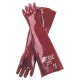 1 Paar PVC-Handschuh, rot, vollbeschichtet, EN 388 Größe 10 Nitras 40 cm