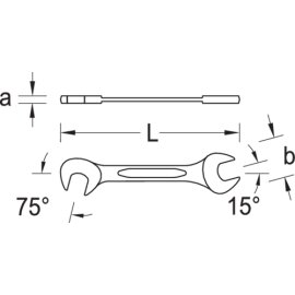 Doppelmaulschlüssel klein No.8 Gedore 8 mm