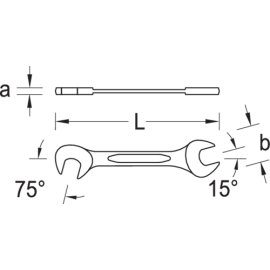 Doppelmaulschlüssel klein No.8 Gedore 12 mm