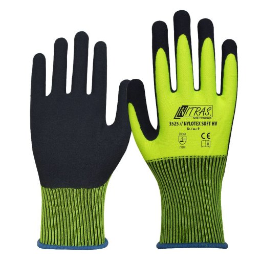 72 Paar Nylonhandschuh NITRAS® 3525 NYLOTEX SOFT HV Größe 11