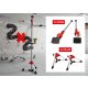 BESSEY Set 2x Decken- und Montagestützen STE300, 2x Baustativ STE-BS