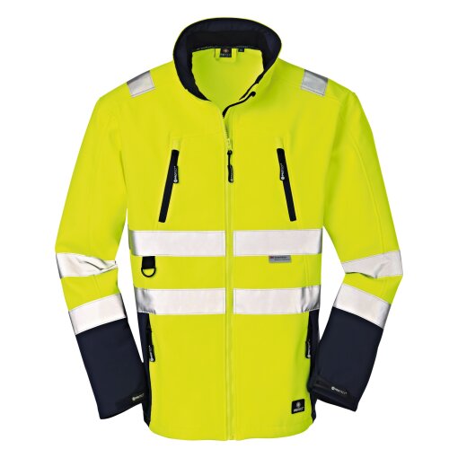 Jacke Pittsburgh,Softshell leuchtgelb/navy,Gr.L