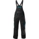 FORTIS H-Latzhose 24, schwarz/türkis, Gr. 48