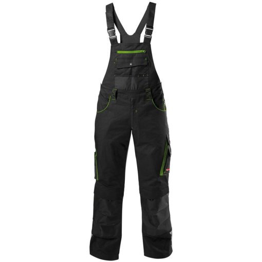 FORTIS H-Latzhose 24, schwarz-limegreen, Gr. 48