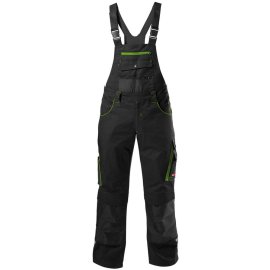 FORTIS H-Latzhose 24, schwarz-limegreen, Gr. 48