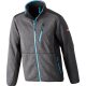 Strickjacke,Softshell,Gr. 4XL,dunkelgrau-türkis,FORTIS