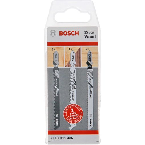 Stichsägeblatt-Set Bosch 15-teilig für Holz