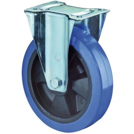 Bockrolle 125mm LS410 Platte,Elastik blau,RL LS410.B61.125