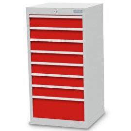 Schubladenschrank, Tiefe 500 mm, R 18-16, Schubladenanzahl: 8 Maße in mm (BxTxH): 530 x 500 x 1019