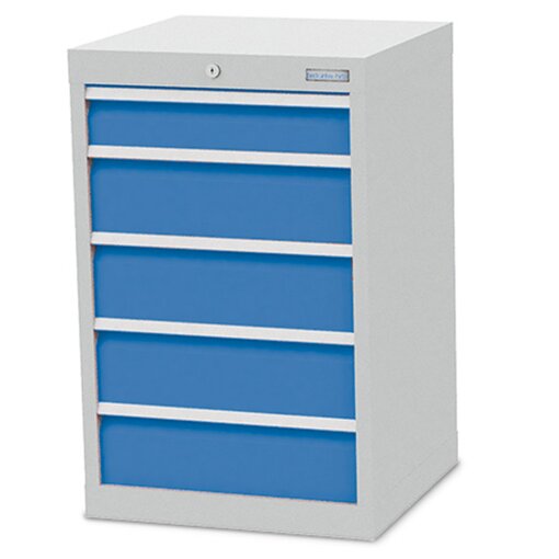 Schubladenschrank, Tiefe 500 mm, R 18-16, Schubladenanzahl: 5 Maße in mm (BxTxH): 530 x 500 x 819