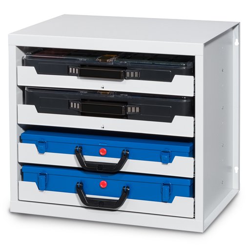 Flex-Box-Schrank mit vier Auszügen, leer Maße in mm (BxTxH): 507 x 378 x 446