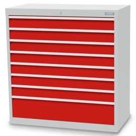 Schubladenschrank, Tiefe 500 mm, R 36-16, Schubladenanzahl: 8 Maße in mm (BxTxH): 980 x 500 x 1019