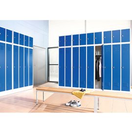 Garderobenschrank mit 100 mm hohem Sockel,
 Abteilbreite in mm: 300 Maße in mm (BxTxH): 1190 x 500 x 1800