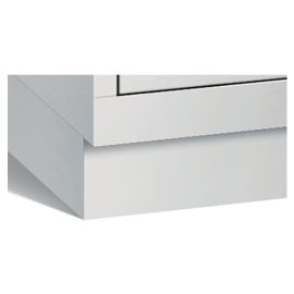 Fächerschrank mit 100 mm hohem Sockel, Abteilbreite in mm: 300, Abteile: 4 x 4 Maße in mm (BxTxH): 1190 x 500 x 1800