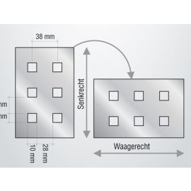 Lochplatte zum Einhängen zwischen Tragsäulen Breite 700 Maße in mm (BxTxH): 700 x 20 x 302