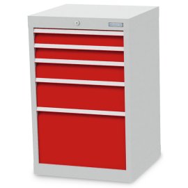 Schubladenschrank, Tiefe 500 mm, R 18-16, Schubladenanzahl: 5 Maße in mm (BxTxH): 530 x 500 x 819