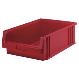 Kunststoff-Sichtlagerkasten, rot Maße in mm (BxTxH): 330 x 213 x 200
