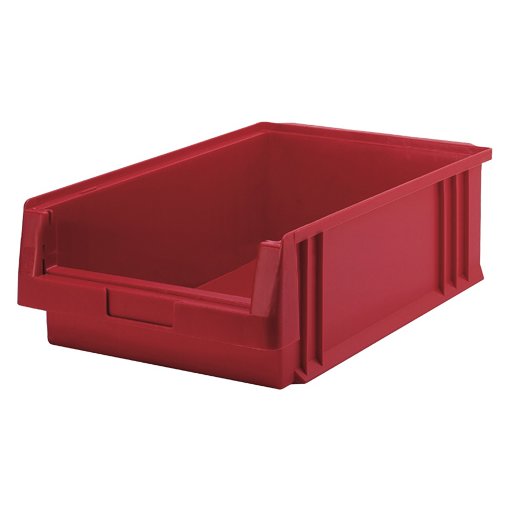 Kunststoff-Sichtlagerkasten, rot Maße in mm (BxTxH): 330 x 213 x 150