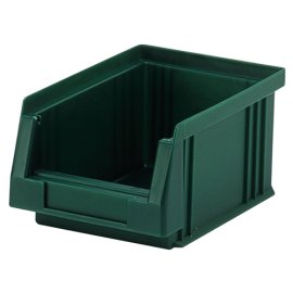 Kunststoff-Sichtlagerkasten, grün Maße in mm...