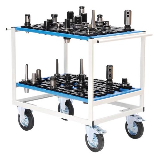 CNC-Wagen mit 2 Ebenen für CNC-Werkzeuge, ohne Ausstattung Maße in mm (BxTxH): 950 x 665 x 950