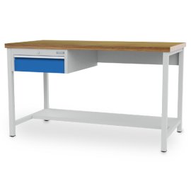 Arbeits- und Werktisch, Tiefe 750, R18-24, Schubladenanzahl: 1 Maße in mm (BxTxH): 1500 x 750 x 859