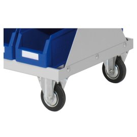 Rollwagen Größe 2, 60 Sichtlagerkästen Maße in mm (BxTxH): 1000 x 500 x 890