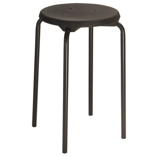 Stapelhocker, hoch, Sitzfläche: Buche, Gestell: schwarz Maße in mm (H): 580