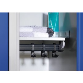 Raumpflege-/Geräteschrank mit 100 mm hohem Sockel, Abteilbreite in mm: 400 Maße in mm (BxTxH): 810 x 500 x 1800