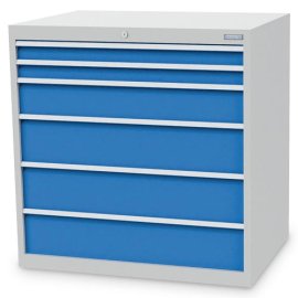 Schubladenschrank, Tiefe 736 mm, R 36-24, Schubladenanzahl: 6 Maße in mm (BxTxH): 1005 x 736 x 1019