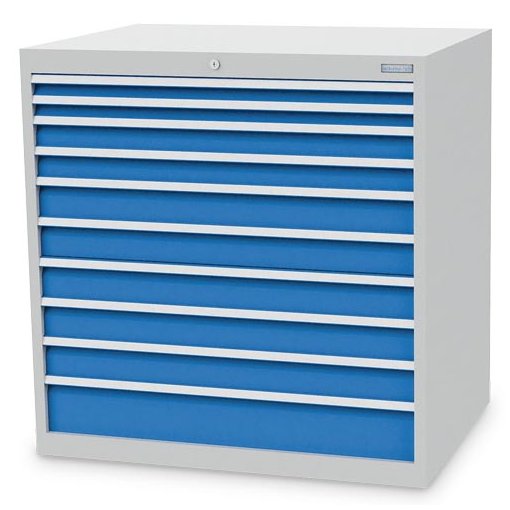 Schubladenschrank, Tiefe 736 mm, R 36-24, Schubladenanzahl: 10 Maße in mm (BxTxH): 1005 x 736 x 1019