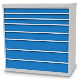 Schubladenschrank, Tiefe 736 mm, R 48-24, Schubladenanzahl: 8 Maße in mm (BxTxH): 1305 x 736 x 1319